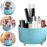 Organizzatore di cosmetici per il trucco risparmia spazio organizzatore di cosmetici materiali di alta qualità stoccaggio cosmetici pulizia diretta dell'acqua per comodino camera da letto bagno scatola di polvere - blu