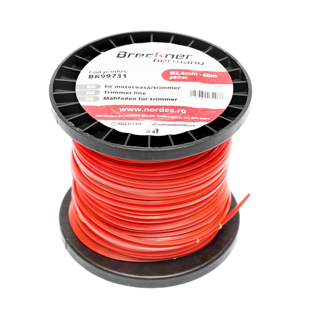Filo quadrato per decespugliatore, 2,4 mm x 60 m Breckner Germany