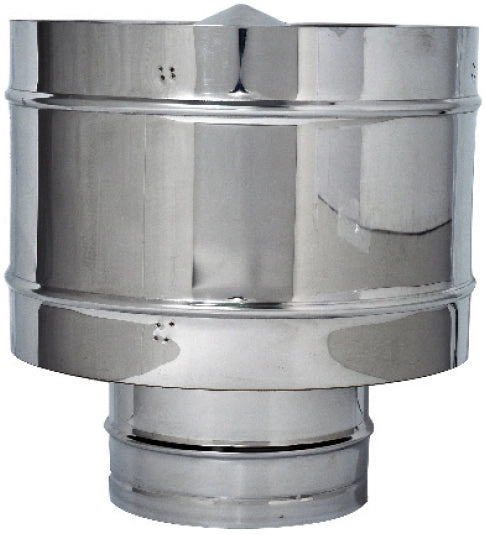 FUMAIOLO FISSO ANTIVENTO INOX Tondo (attacco maschio) Ø cm.15