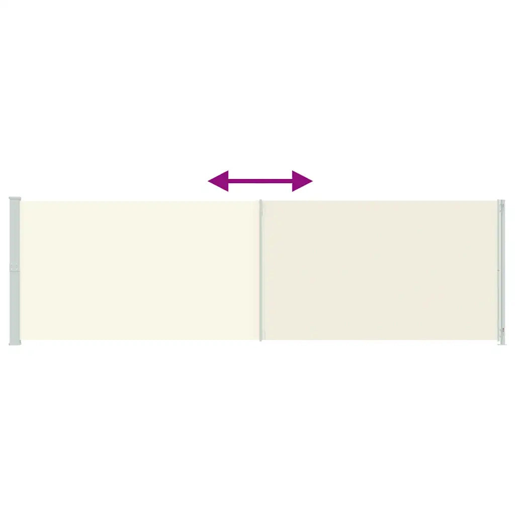 Tenda da Sole | Tenda parasole Laterale Retrattile per Patio 180x600 cm Crema