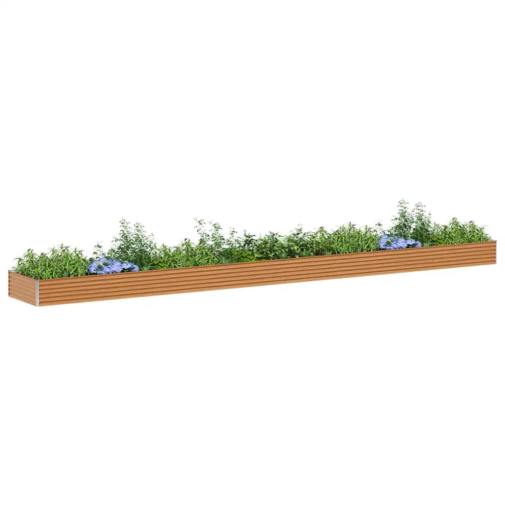 Fioriere | Cassetta per fiori | Letto rialzato da giardino 775 x 100 x 36 cm Acciaio zincato