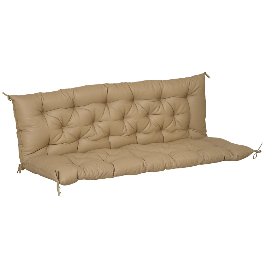 Cuscino per Divano da Giardino 3 Posti ¨C zephmum ¨C Kaki Chiaro 150x98x8 cm