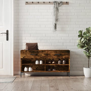 Panca Porta Scarpe Rovere Fumo 102x35x55 cm Legno Multistrato 829745