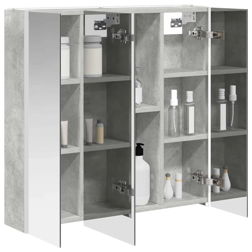 Mobiletto per specchio da bagno con lo scaffale Grigio cemento