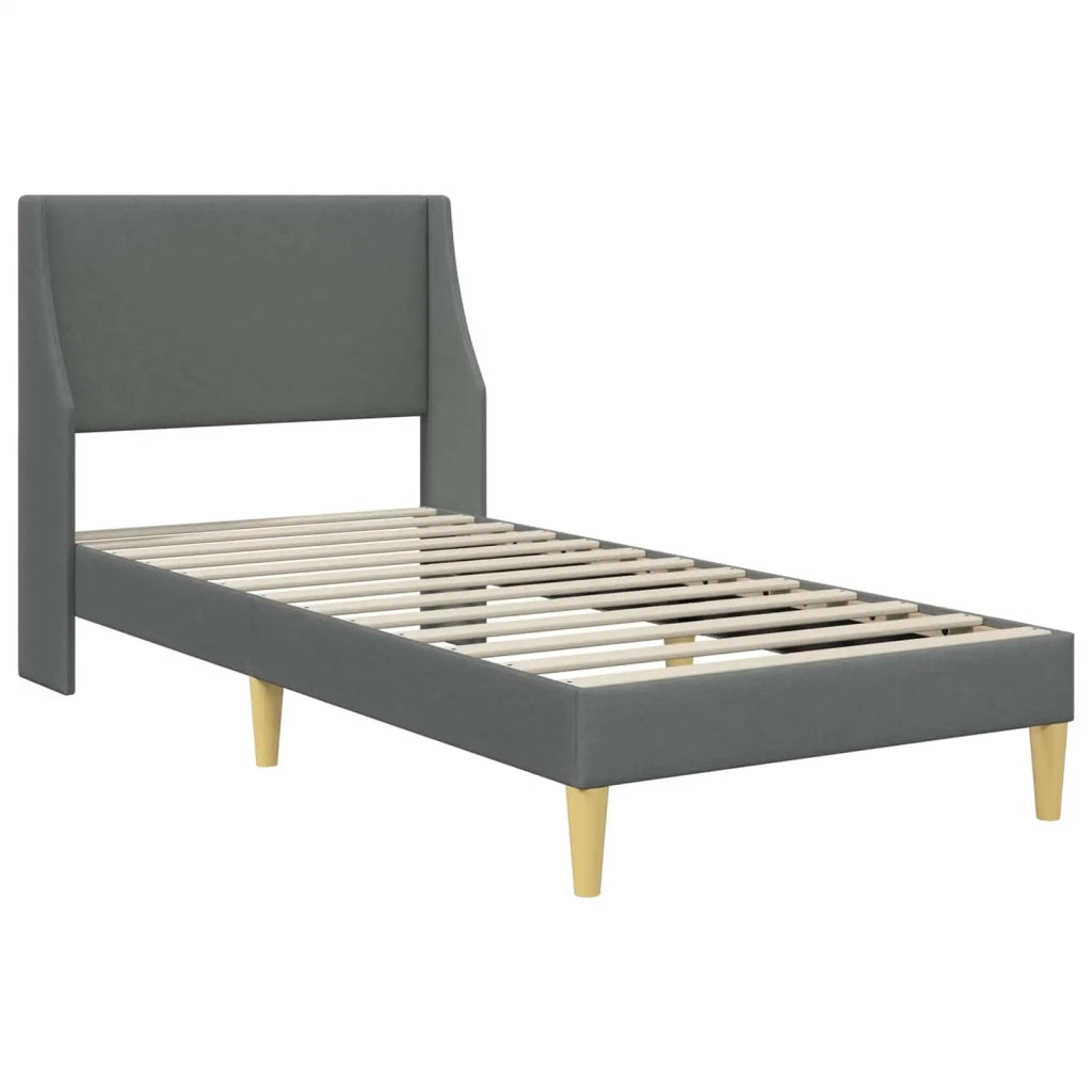 Struttura letto con materasso Grigio 90 x 190 cm Poliestere