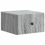 Mobiletto da notte a muro Grigio Sonoma 33 x 34,5 x 20 cm