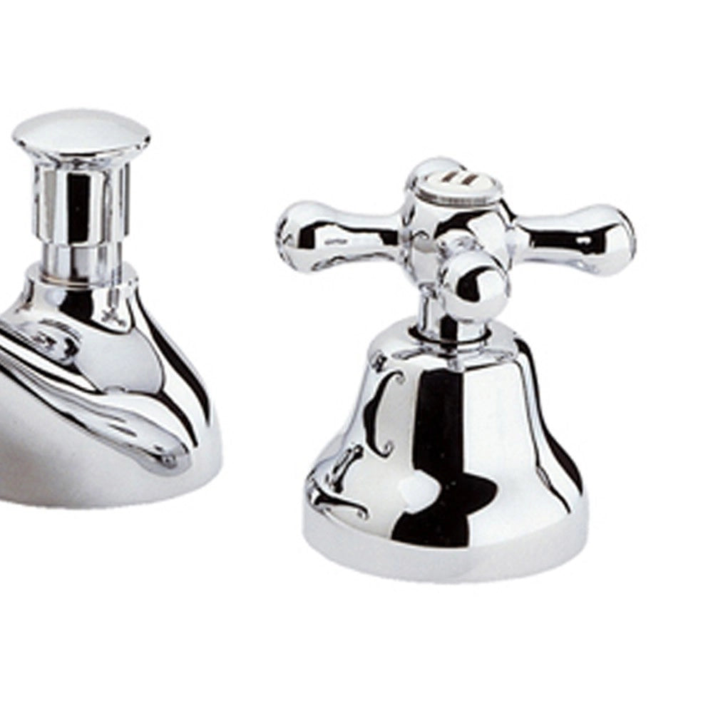 Batteria lavabo 3 fori remer stile retro serie liberty bianca opaca
