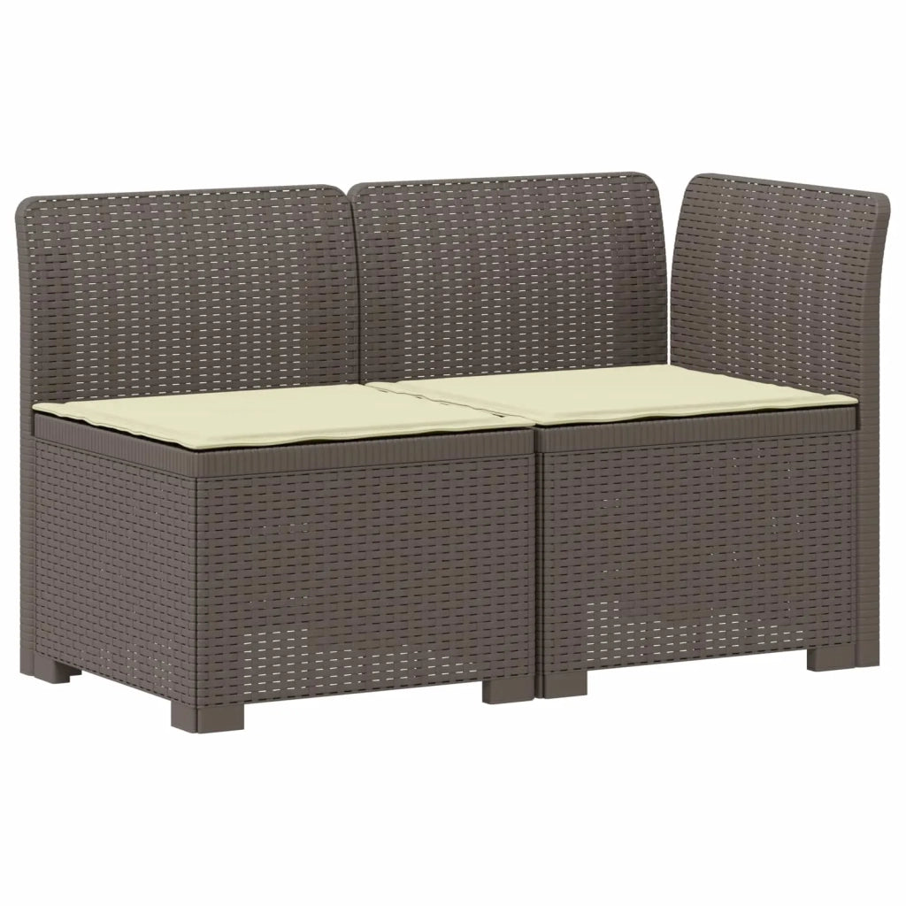 Divano da Giardino a 2 Posti con Cuscini Aspetto Rattan PP 8011936
