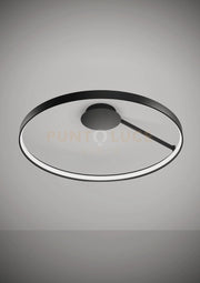 ANELLO LAMPADA DA  SOFFITTO NERO VERNICIATO DIAM.78cm 3000K 3068LM 47W DIMMERABILE DALI