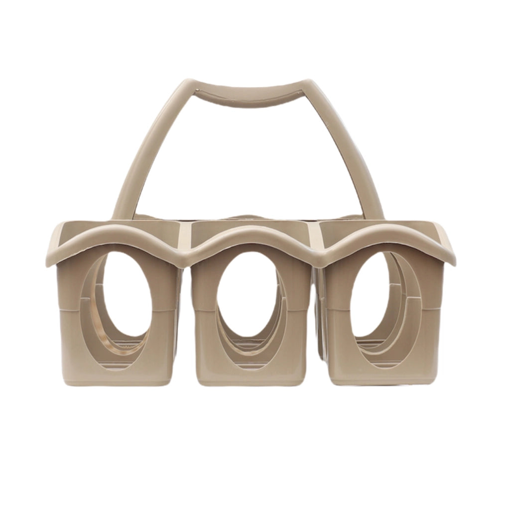 SET PORTA BOTTIGLIE IN PLASTICA + 6 BOTTIGLIE IN VETRO DA 1 LT