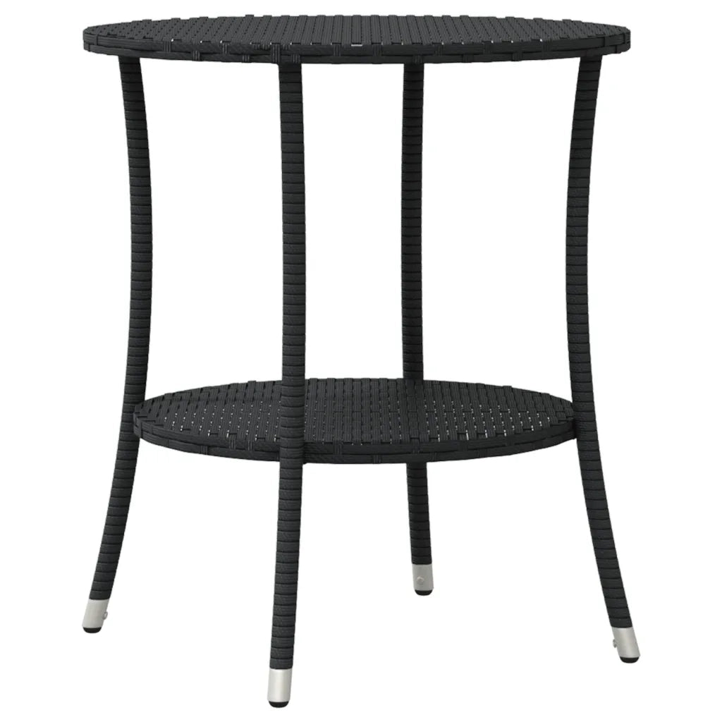 Set da BistrÃ² 3 pz con Cuscini Nero in Polyrattan