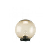 Testa-Palo 1 Luce Globo In Termoplastco Sfera Ø 20 Cm Nero - Fume&apos