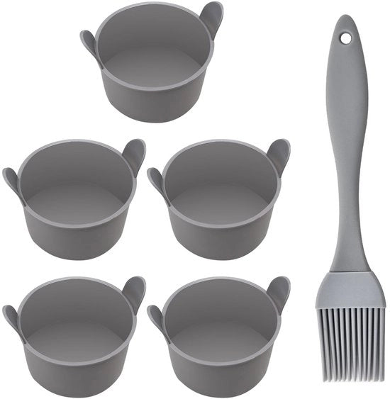 Set di Forme per Dolci in Silicone con Pennello per Ungere, Complesso da 5 pezzi