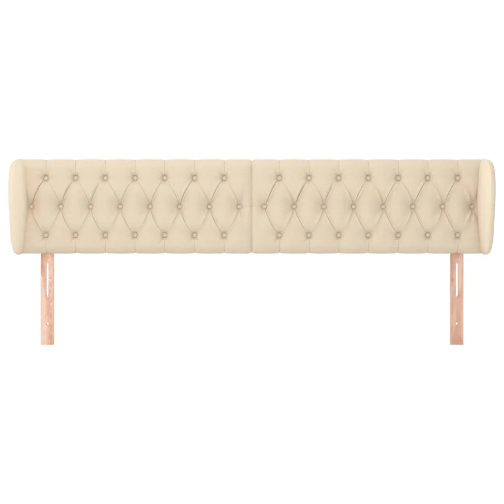 Testiera ad Orecchio Crema 183x23x78/88 cm in Tessuto 3117499