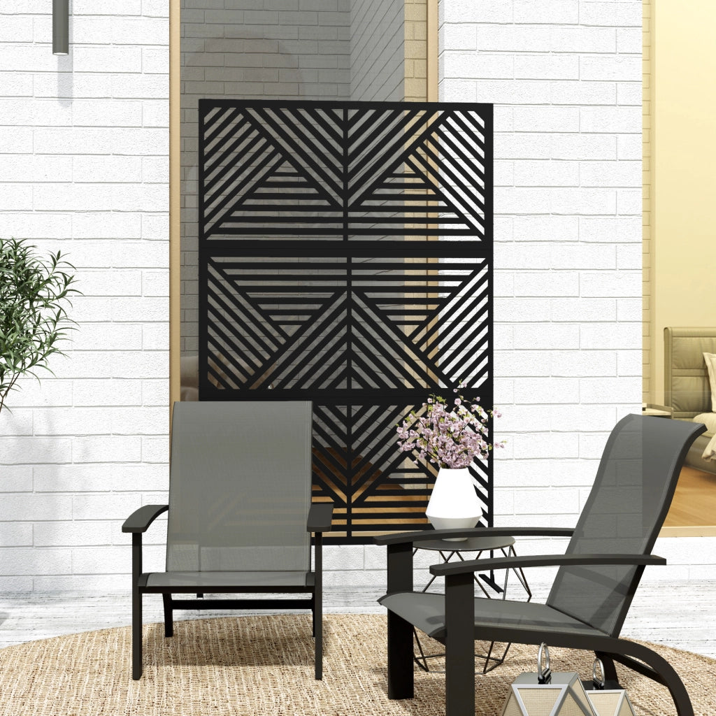 Divisorio da Giardino ¨C zephmum ¨C Nero 122x45x198 cm