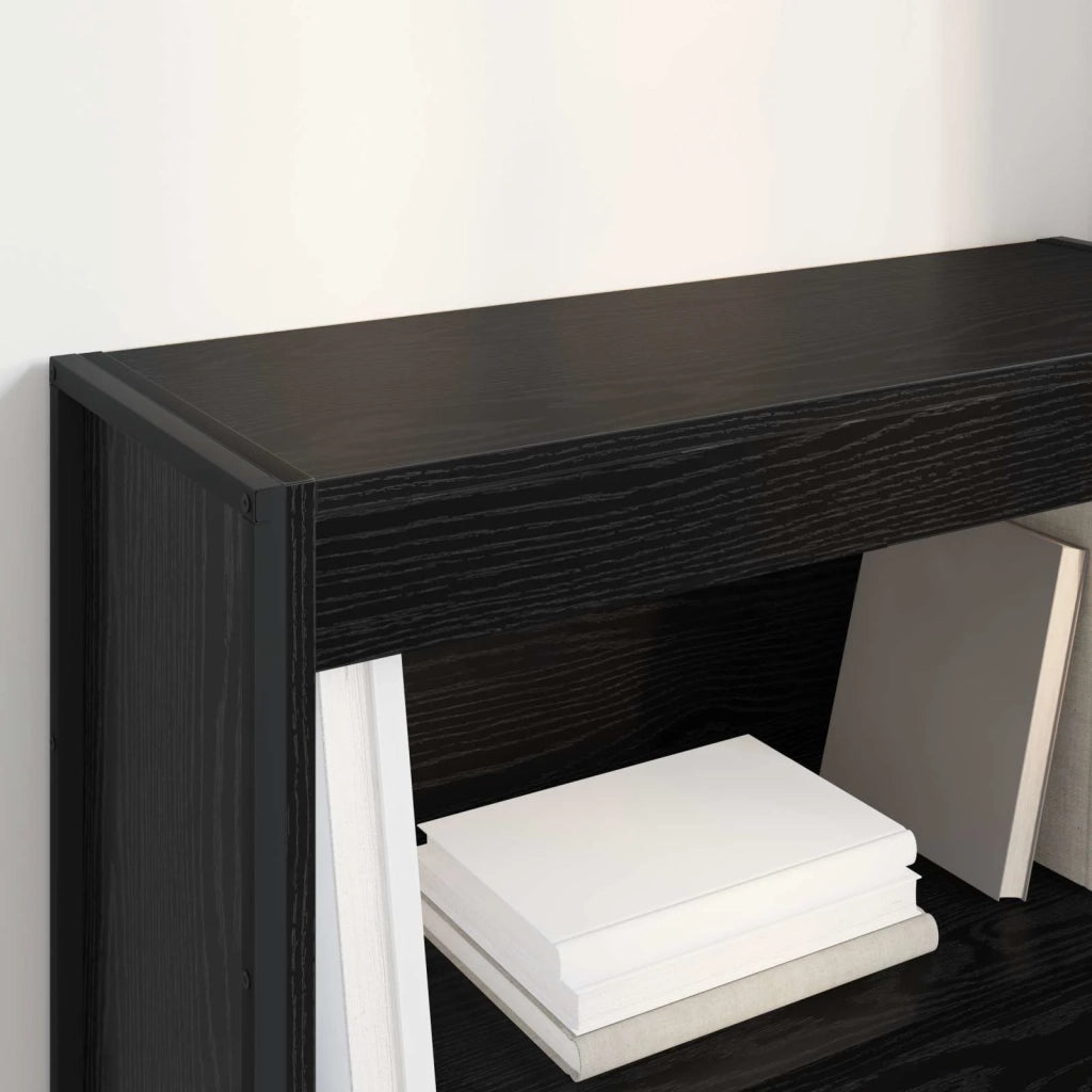 Armadio per Libri Rovere Nero 80 x 30 x 86,5 cm