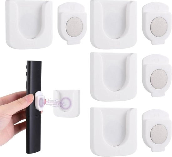 4 supporti magnetici da parete per telecomandi - Magnete forti - Organizzatore multifunzionale da parete