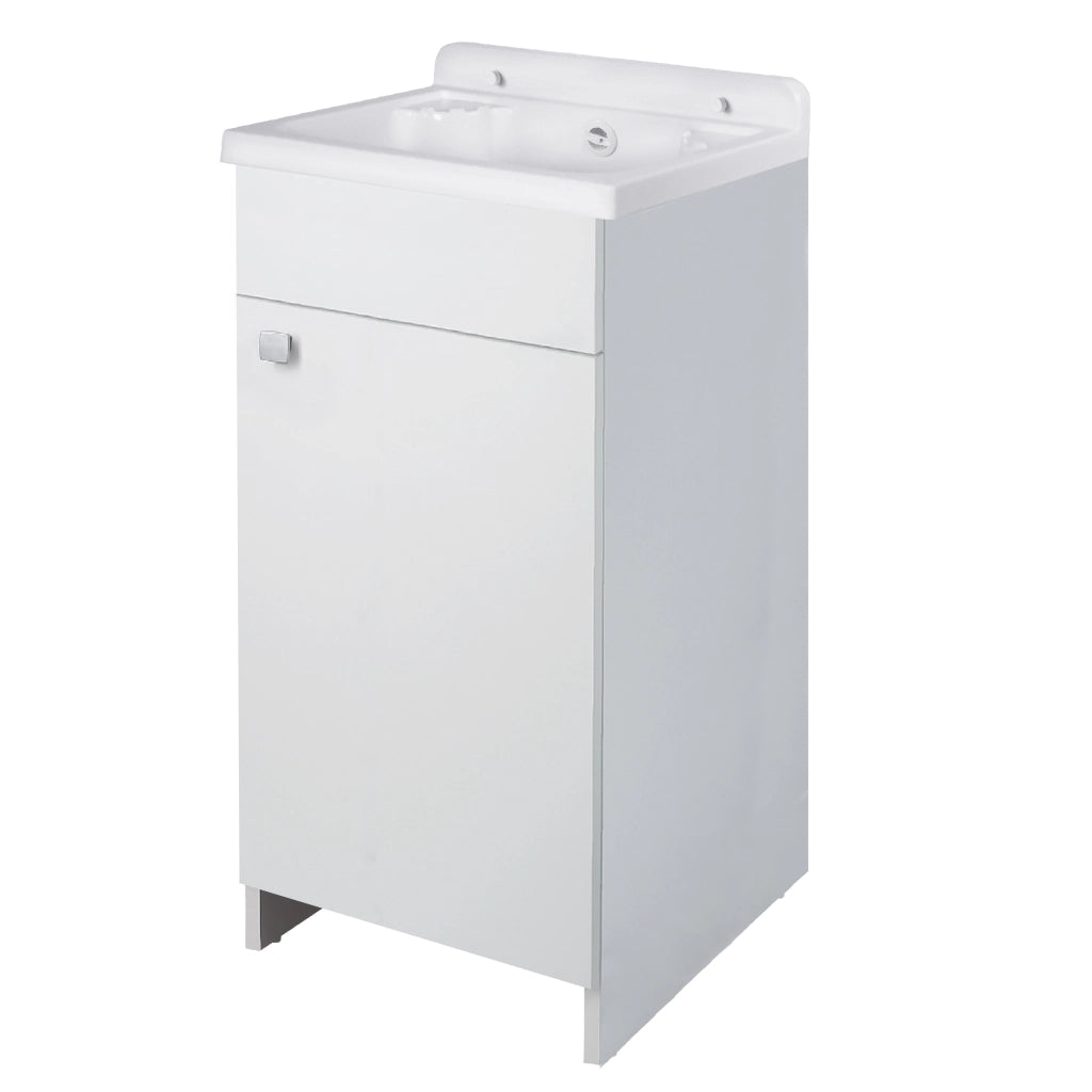 LAVATOIO SALVASPAZIO in LEGNO in KIT per Interni/Esterni - Con MINI PILOZZO cm 42,5 + GRIGLIA - CR - Col: BIANCO