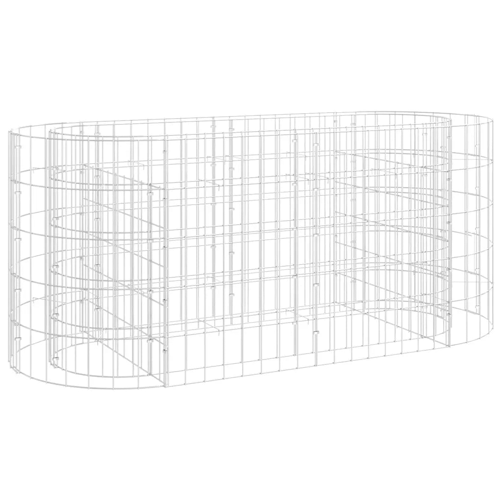 Gabbione con Letto Rialzato in Acciaio Zincato 120x50x50 cm