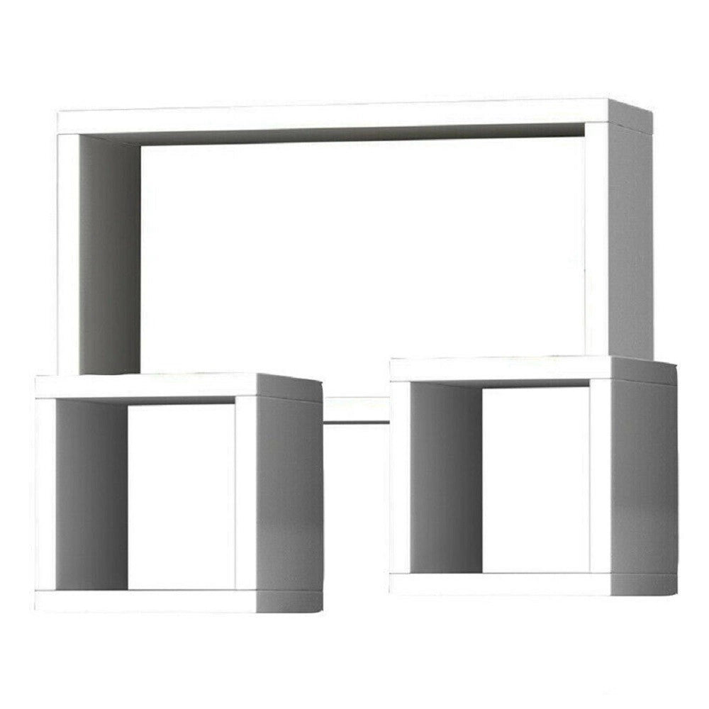 Trade Shop - Set 3 Mensole Cubi A Parete In Legno Mdf Scaffale Libreria Mensola Vari Colori -