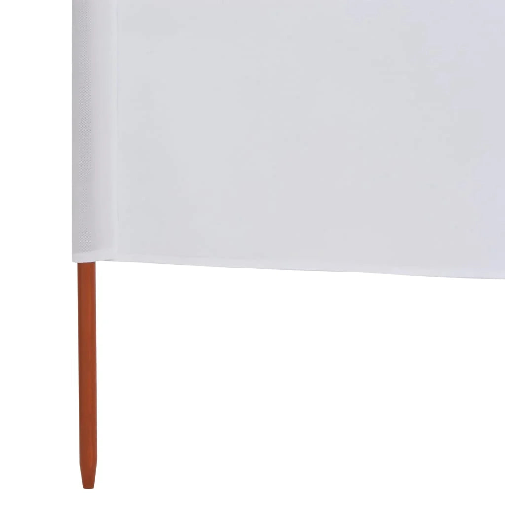 Paravento a 3 pannelli in tessuto 400 x 160 cm bianco sabbia 02_0008807