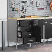 Mobile da lavoro 2 pcs Nero e Grigio 100 x 55 x 85 cm 3321364