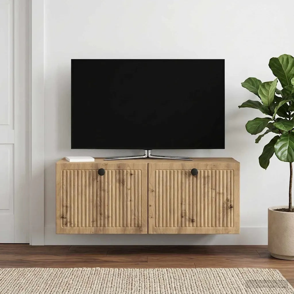 Mobile Porta TV da Muro Rovere Artigianale 78,5 x 31 x 30 cm 898044