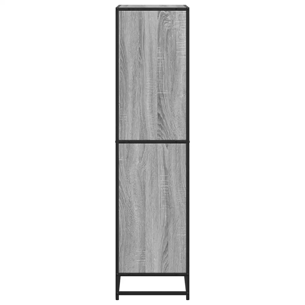Libreria-Scaffale per Libri-Mobile di Stoccaggio Grigio Sonoma 60x35x139 cm in Truciolato