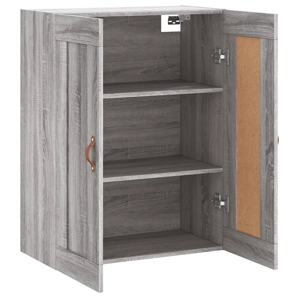Mobile a Parete Grigio Sonoma 69,5x34x90 cm Legno Multistrato 830362
