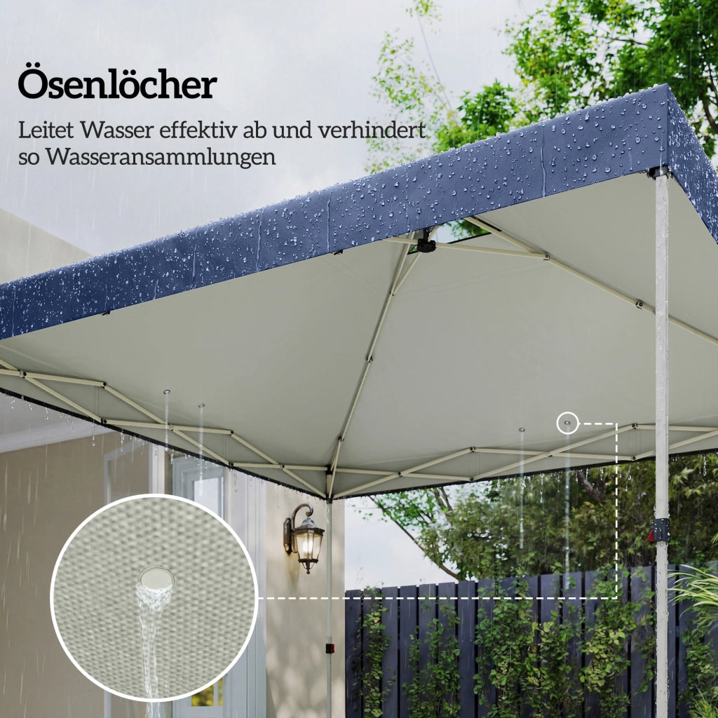 Copertura per gazebo 3x3 m UV50+ impermeabile blu ¨C zephmum ¨C 8 fori di drenaggio