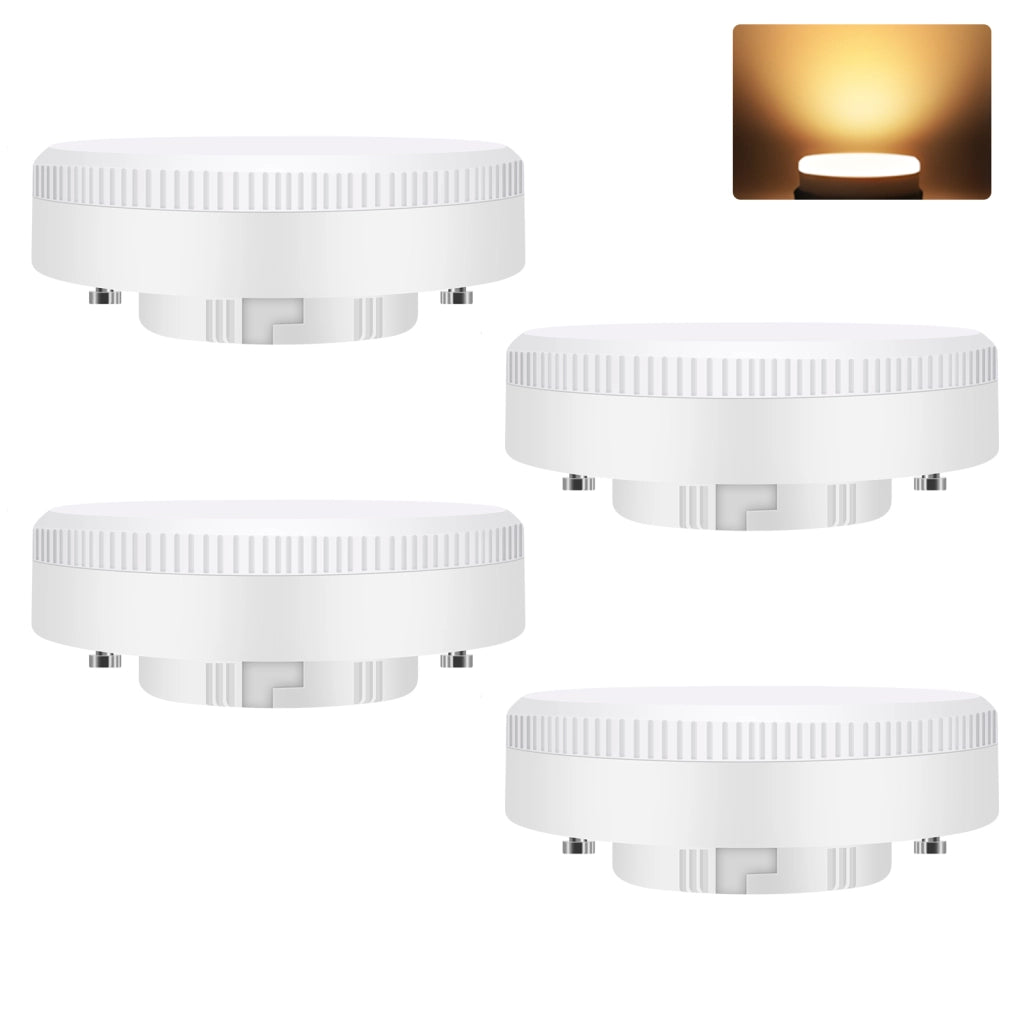 ZMH Lampadine GX53 74x25 mm Ultra Piatta Luce Calda 3000K 5W per Lampade da Sotto Unità Non Dimmerabile Confezione da 4