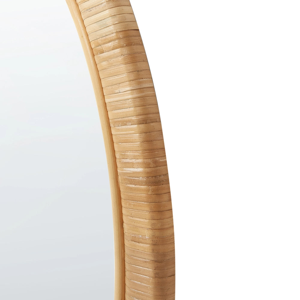 Specchio da parete in rattan naturale 80x80 cm Rotondo Soggiorno Camera da letto Accessori per la casa Fatto a mano