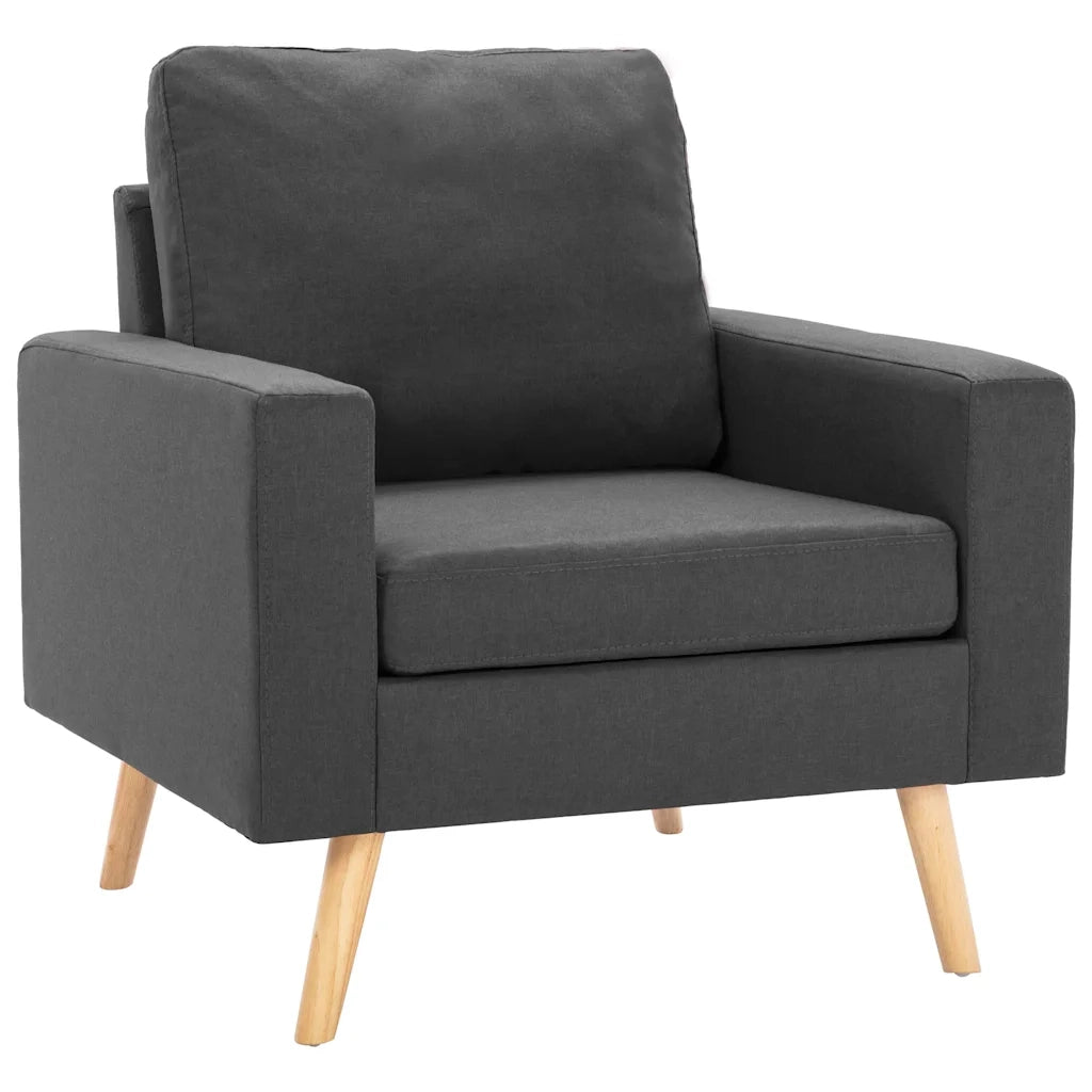 Poltrona-Divano Sedia-Poltroncina Grigio Scuro in Tessuto 702400
