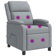 Poltrona Massaggiante Grigio Chiaro Tessuto 42034869