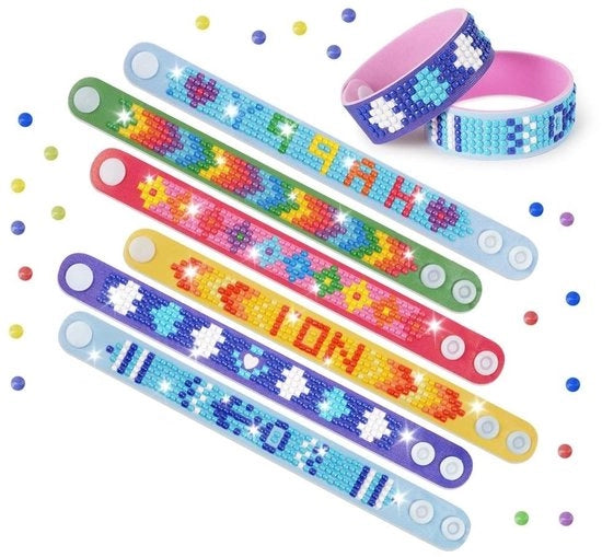 Kit di disegno armband con pietre dure - Disegno armband DIY - Giocattolo interattivo educativo - Punti colorati - Arte e artigianato - Adatto per bambini...
