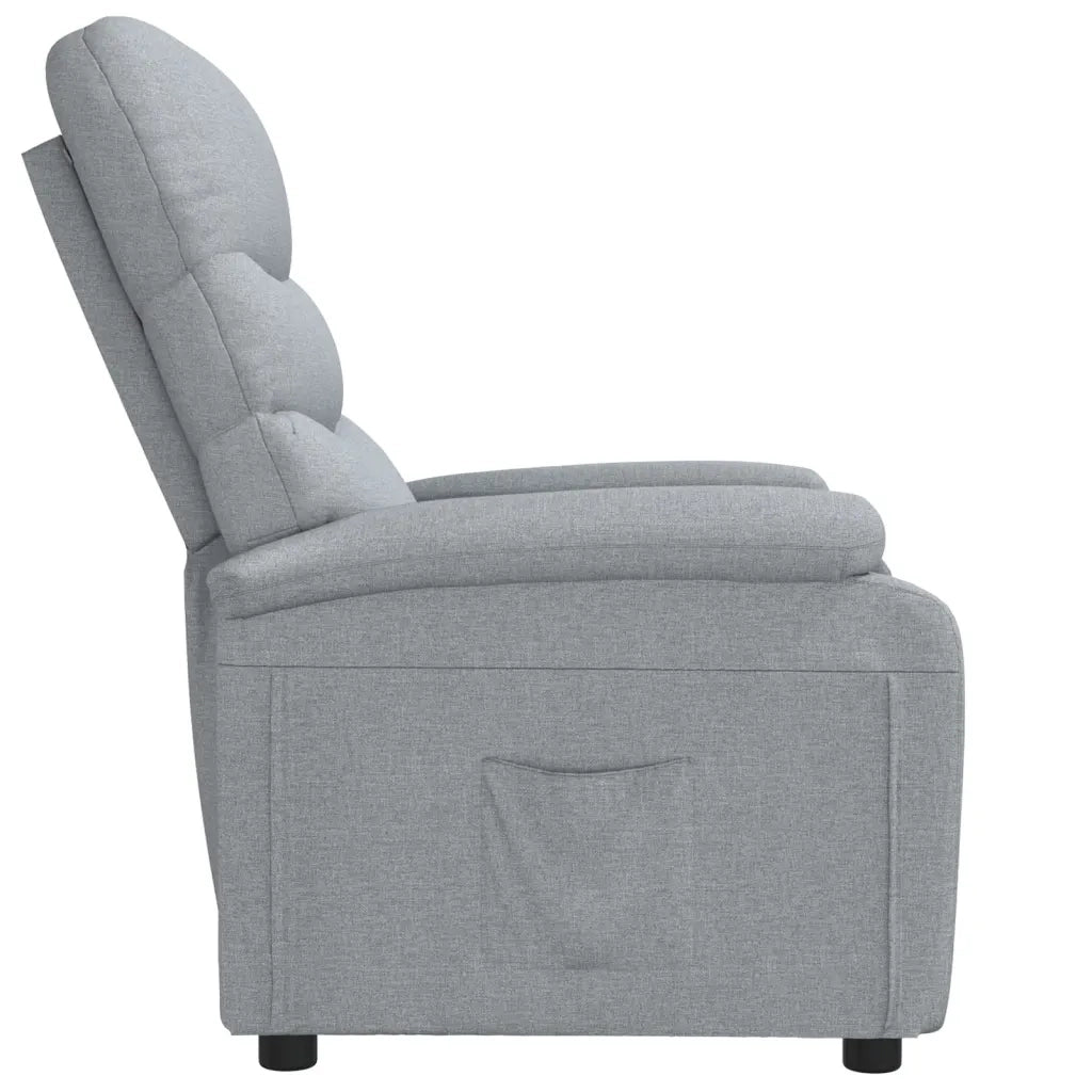 Poltrona Reclinabile in Tessuto Grigio Chiaro 344890