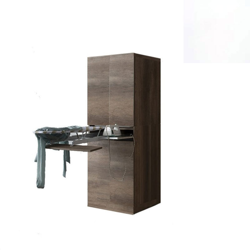 Mobile Lavanderia a Colonna per Lavatrice o Asciugatrice con Asse da Stiro e Ante 70x70x174A cm in Nobilitato Unika