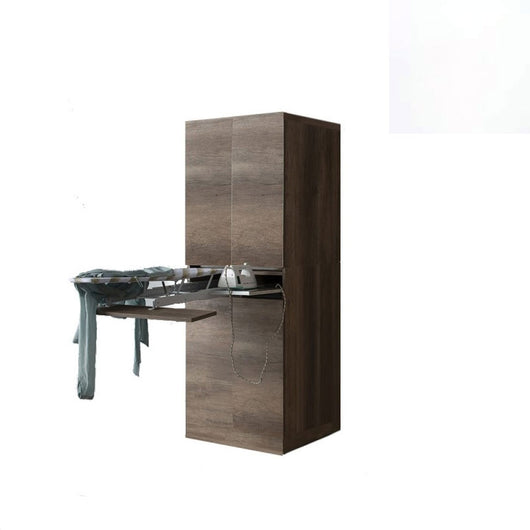 Mobile Lavanderia a Colonna per Lavatrice o Asciugatrice con Asse da Stiro e Ante 70x70x174A cm in Nobilitato Unika