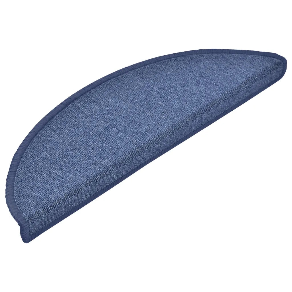 Tappetini per scale 15 pz 56x17x3 cm blu semicircolari 133883