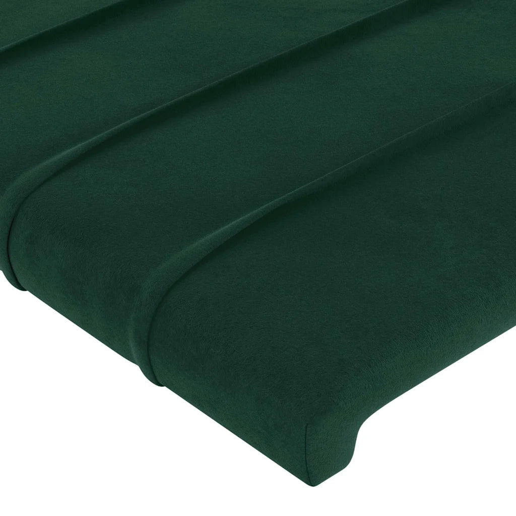 Testiera Verde Scuro 144x5x118/128 cm Velluto 3116523