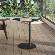 Tavolino Laterale da Divano Nastätten Metallo Piano Trapezoidale - Nero opaco [en.casa]