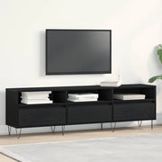 Mobile TV Rovere Nero 150 x 30 x 44,5 cm Legno multistrato 862877