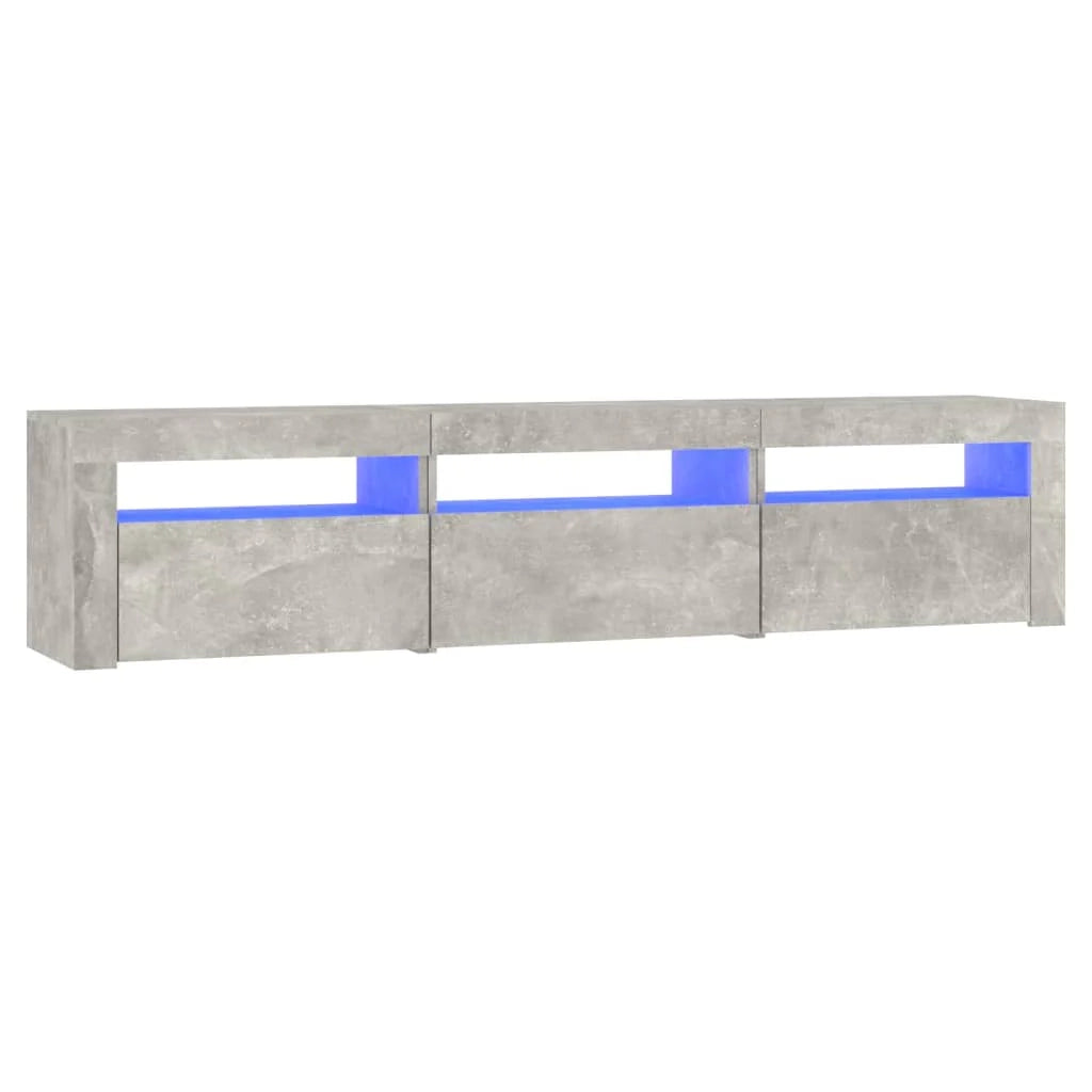 Mobile TV multimediale scaffale TV credenza mobile TV sala da pranzo soggiorno camera da letto con luci LED 180 x 35 x 40 cm grigio 02_0026542