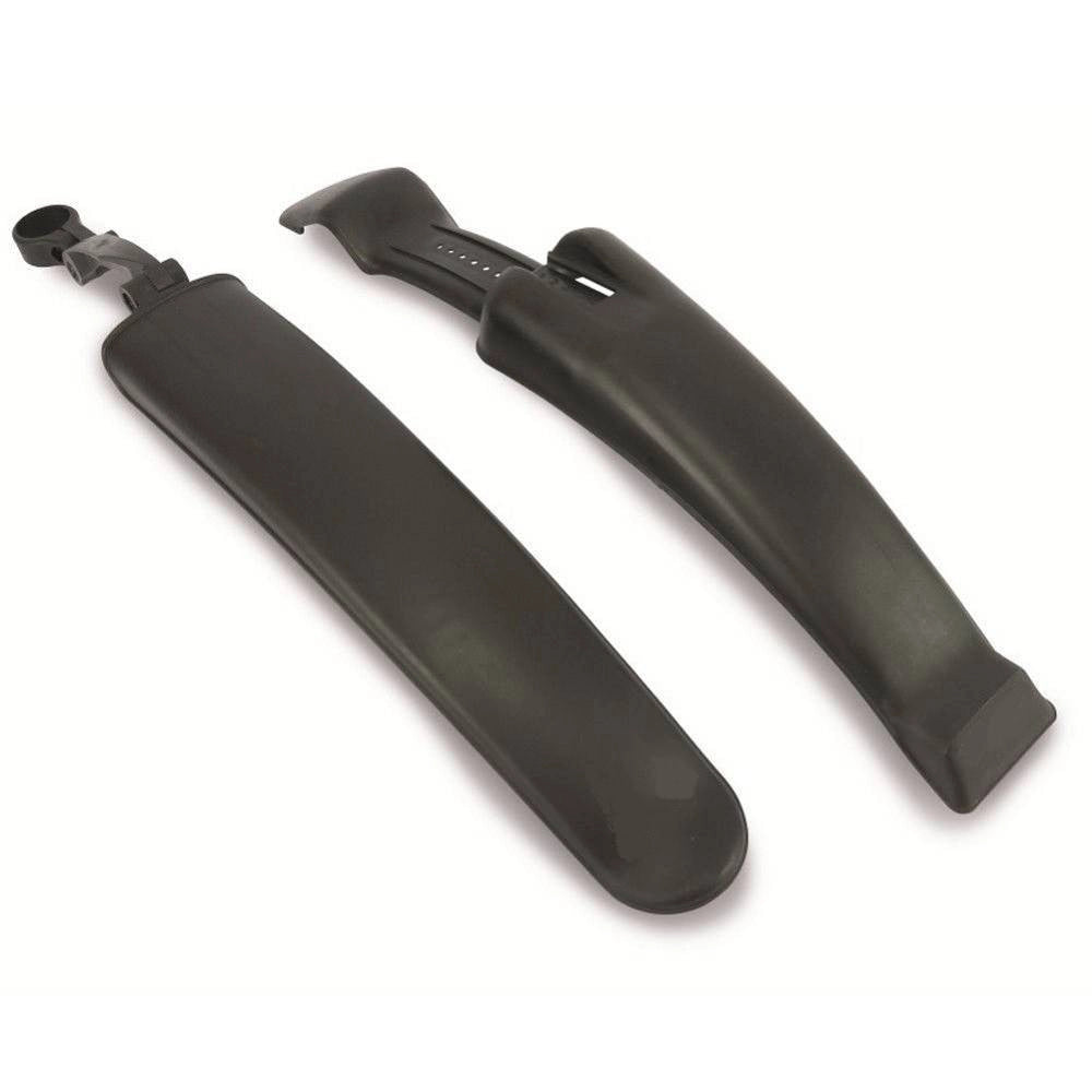 Trade Shop - Set 2 Parafanghi Per Bicicletta 24 - 26'' Parafango Anteriore E Posteriore Nero -