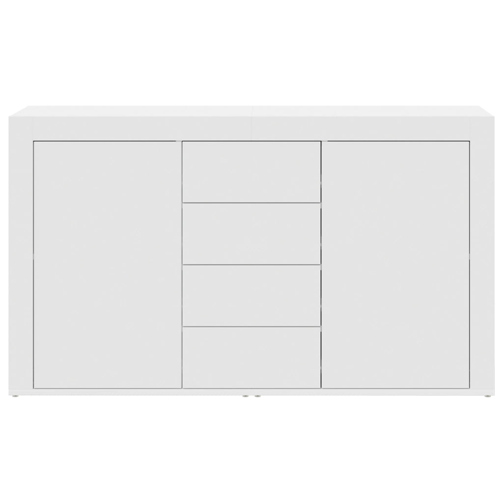 Credenza Bianca Bianca Legno 120 x 36 x 69 cm Stoccaggio