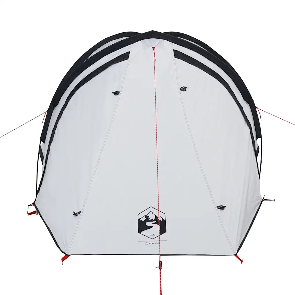 Tenda Campeggio a Cupola 2 Persone-Tenda per Escursionismo Bianca Tessuto Impermeabile 397125