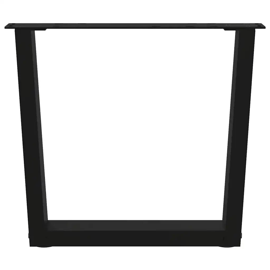 Gambe per Tavolino da Caff¨¨ a Forma di V 2 pz | Piede del tavolo Nere 50x(42-43,3) cm Acciaio