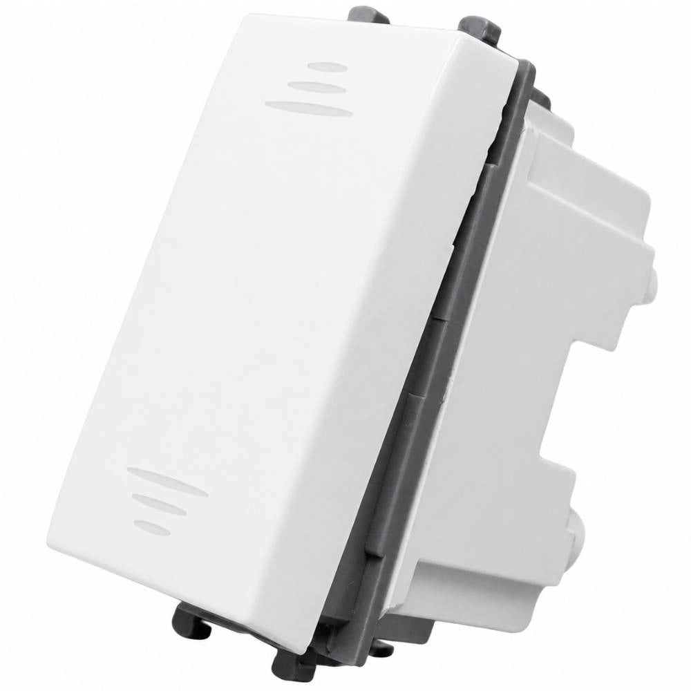 Interruttore unipolare con gemma illuminabile ave domus s44