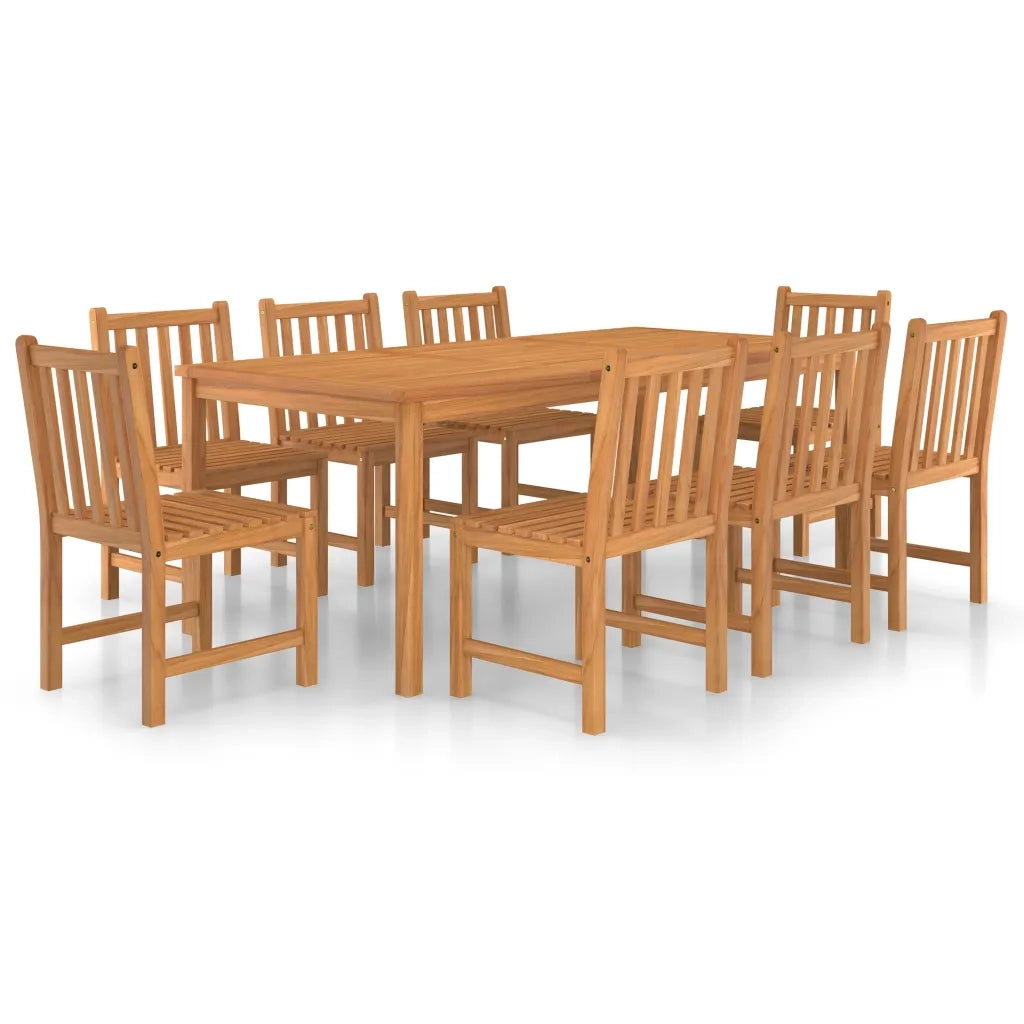 Set da Pranzo per Esterni 9 pz in Legno Massello di Teak cod mxl 43689