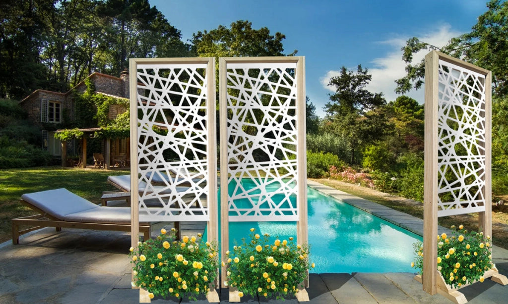DIAGONAL SMALL - Separè  - Paravento modulabile - 70x190cm - in Legno e PVC Colore: bianco